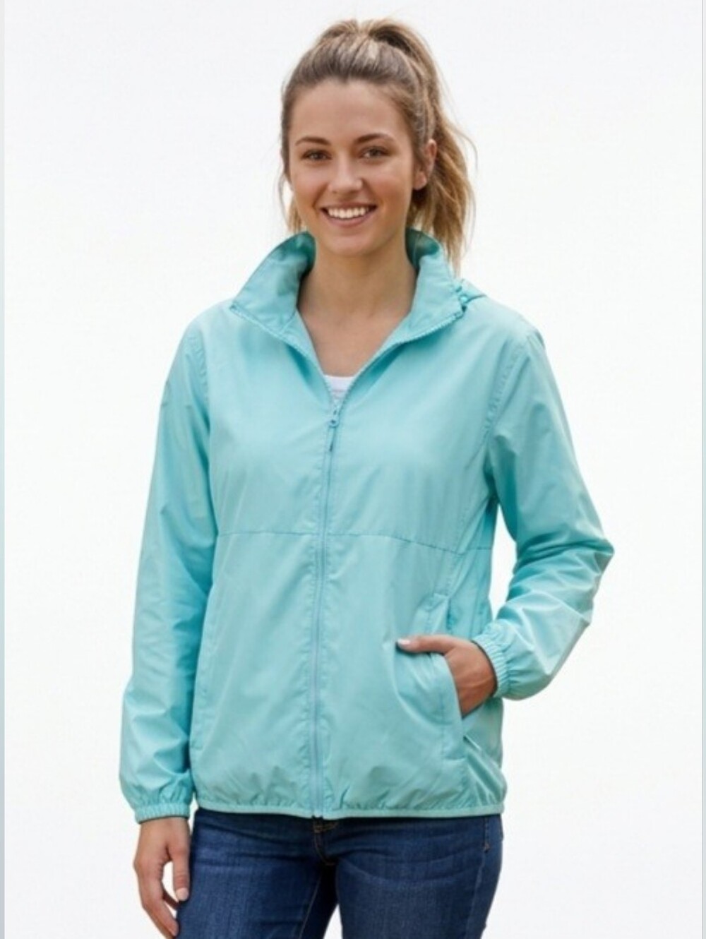 183. IZOD XFG Light Blue Windbreaker Jacket